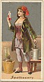 Apothecary, from the Occupations for Women series (N166) for Old Judge and Dogs Head Cigarettes, Goodwin & Company, Commercial color lithograph