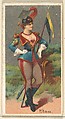 Ulan, from the Occupations for Women series (N166) for Old Judge and Dogs Head Cigarettes, Goodwin & Company, Commercial color lithograph