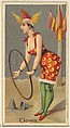 Clown, from the Occupations for Women series (N166) for Old Judge and Dogs Head Cigarettes, Goodwin & Company, Commercial color lithograph