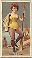Boat Racer, from the Occupations for Women series (N166) for Old Judge and Dogs Head Cigarettes, Goodwin & Company, Commercial color lithograph