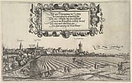 View of Nuremberg from the West, Hanns Lautensack (German, Bamberg (?) ca. 1520–1564/66 Vienna), Etching on three copper plates with engraved text