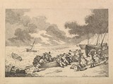 Embarking from Brighthelmstone to Diepp[e] (from, Imitations of Modern Drawings), Thomas Rowlandson  British, Etching