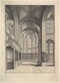 Bray's Chapel in St. George's Chapel, Windsor (from Elias Ashmole's "The Institution, Laws & Ceremonies of the most Noble Order of the Garter," London 1672), Wenceslaus Hollar Bohemian, Etching; first state of two