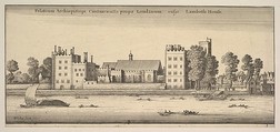 Palatium Archiepiscopi Cantuariensis propae Londinum vulgo Lambeth House (Lambeth House: Palace of the Archbishop of Canterbury, London)
, Wenceslaus Hollar  Bohemian, Etching; second state of three