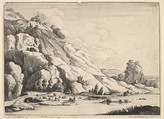 The Stone Bridge, Wenceslaus Hollar  Bohemian, Etching; second state of two