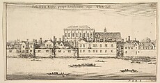 Palatium Regis prope Londinum, vulgo White-hall (Royal Palace of Whitehall, London), Wenceslaus Hollar  Bohemian, Etching; third state of three