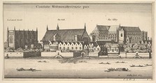 Ciuitatis Westmonasteriensis pars (Westminster from the River), Wenceslaus Hollar  Bohemian, Etching; third state of three