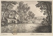 The Angler, Wenceslaus Hollar Bohemian, Etching; first state of three (New Hollstein)