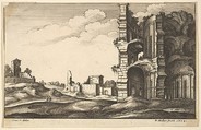 Classical Ruins, Wenceslaus Hollar Bohemian, Etching; second state of two