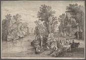 The Ferry, Wenceslaus Hollar  Bohemian, Etching; first state of three