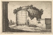 Ruins of a round building, from "Roman Ruins", Wenceslaus Hollar Bohemian, Etching; first state of three