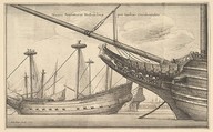 Naues Mercatoriæ Hollandicæ per Indias Occidentales (Dutch West Indiaman), Wenceslaus Hollar  Bohemian, Etching; first or second state of two, the plate showing wear and the number<br/>may have been abraded.
