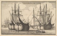 Dutch Freighters or Flutes (Naues Mercantoriæ Hollandicæ, vulgo VLIETEN), Wenceslaus Hollar Bohemian, Etching; first or second state of two, the number may have been abraded