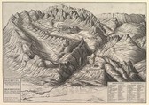 View of La Grande Chartreuse in the French Alps / Descriptio Maioris Cartusiæ Montium, et Ædificiorum dependentium, Wenceslaus Hollar  Bohemian, Etching; first state of two