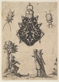 Pendant Shaped like a Beetle with a Couple and a Young Man Playing an Instrument, Jean Toutin  French, Blackwork and engraving