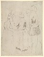 Sketch of Policeman and Two Women, Walter Richard Sickert British, Etching; only state