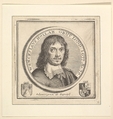 Bust of Hollar in a Circular Frame (published in Vertue's, Description of the Works of the Ingenious Delineator & Engraver, Wenceslaus Hollar), George Vertue  British, Etching and engraving