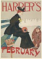 Harper's: February, Edward Penfield  American, Color lithograph