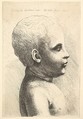 Head and shoulder of a child, in profile to right, Wenceslaus Hollar  Bohemian, Etching; only state
