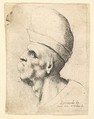 Bust of a deformed man wearing a bulbous hat in profile to the left, Wenceslaus Hollar  Bohemian, Etching; only state