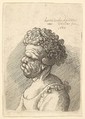 Bust of a deformed woman with curly hair in profile to the left, Wenceslaus Hollar  Bohemian, Etching; only state