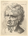 Head of a man with serious expression, Wenceslaus Hollar  Bohemian, Etching; only state