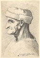 Head of an old man wearing cap in profile to left, Wenceslaus Hollar  Bohemian, Etching; only state