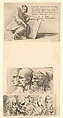 A variety of heads, Wenceslaus Hollar (Bohemian, Prague 1607–1677 London), Etching; second state of two