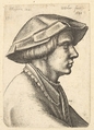 Head of young man wearing hat in profile to right, Wenceslaus Hollar  Bohemian, Etching, only state