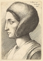 Margaret Griggs (Woman in a fur bonnet, profile to the left), Wenceslaus Hollar  Bohemian, Etching