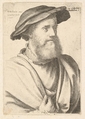 A bearded man after Hans Holbein (?), Wenceslaus Hollar Bohemian, Etching, only state