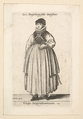 Virgo Argentinensis (Unmarried woman from Strasbourg), Wenceslaus Hollar Bohemian, Etching; only state