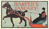 Harper's, January, Edward Penfield American, Lithograph