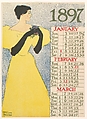 January, February, March 1897, Edward Penfield  American, Lithograph and commercial relief process