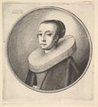 Woman with circular lace ruff, from "Women's Heads Framed in Roundels", Wenceslaus Hollar  Bohemian, Etching; only state