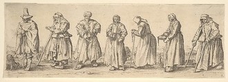 Men and women beggars, Wenceslaus Hollar  Bohemian, Etching, only state