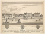 Durham House, Salisbury House and Worcester House on the Thames, Wenceslaus Hollar Bohemian, Etching and engraving