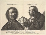 Democritus and Heraclitus, Wenceslaus Hollar  Bohemian, Etching; not by Hollar
