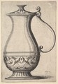 Jug with arabesques on the base, Wenceslaus Hollar  Bohemian, Etching. only state