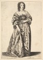 Figure of a Lady Standing, Wenceslaus Hollar  Bohemian, Etching