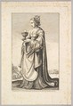 Woman holding a chalice, Wenceslaus Hollar  Bohemian, Etching