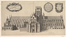 Saint Paul's, South side (Ecclesiae Cathedralis St. Pauli, A Meridi Prospectus), from "The History of St. Paul's Cathedral in London", Wenceslaus Hollar  Bohemian, Etching; first state of two