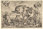 Venus on a Chariot, Pierre Brebiette French, Etching