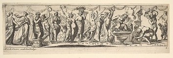 Bacchanal, Pierre Brebiette  French, Etching