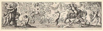 Bacchanal, Pierre Brebiette  French, Etching