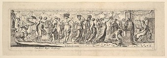 Bacchanal, Pierre Brebiette  French, Etching