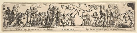 Triumph of Grammar, Pierre Brebiette  French, Etching