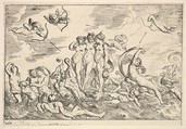 Triumph of Galatea, Pierre Brebiette  French, Etching