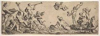 Neptune and Amphitrite, Pierre Brebiette  French, Etching