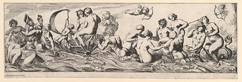 Bacchanal, Pierre Brebiette  French, Etching